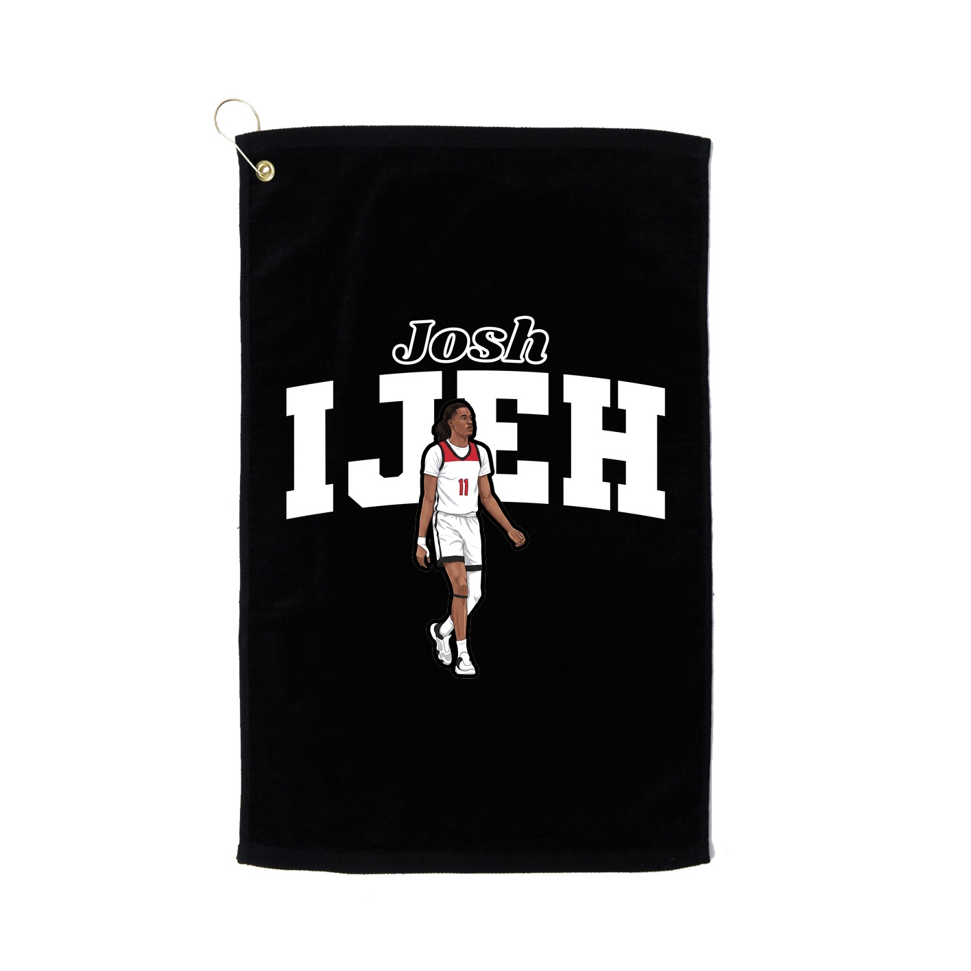 Golf Towel — Name Arch in Black