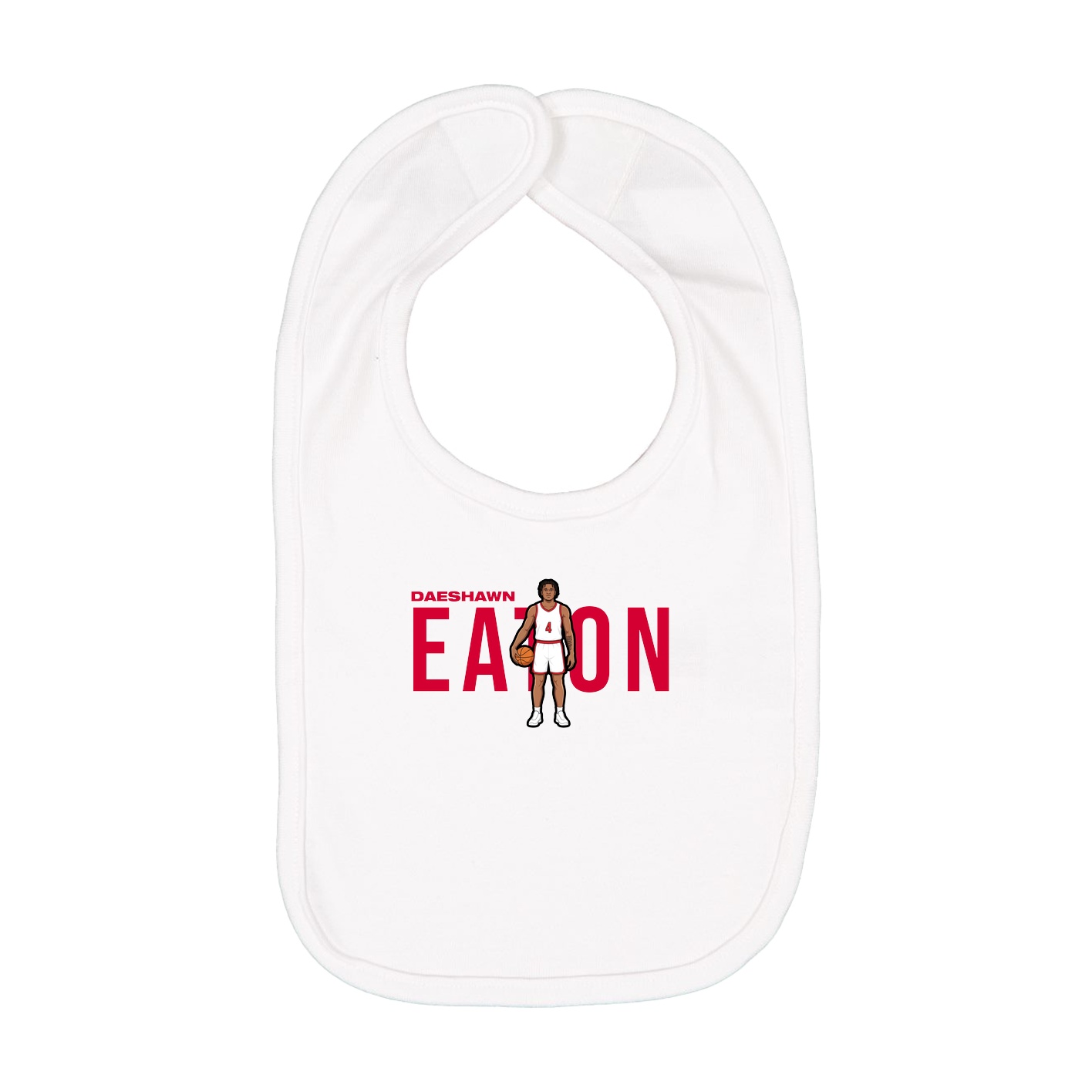 Infant Bib — Player Name in White