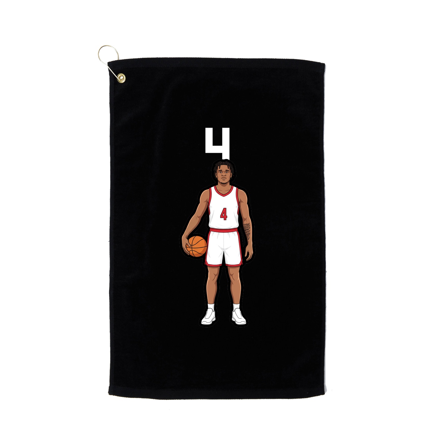 Golf Towel — Number Top in Black
