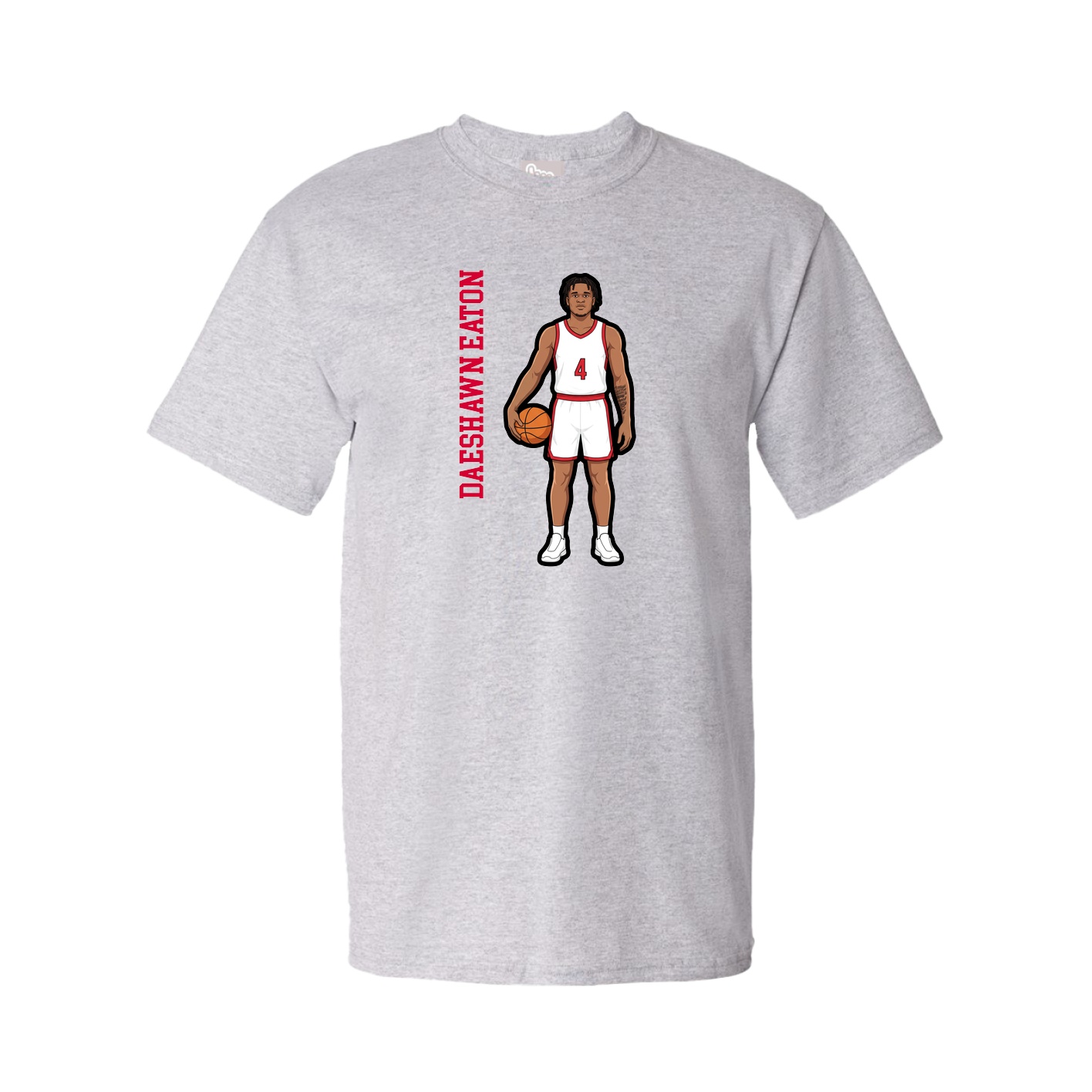 Youth Tee — Name Vertical in Grey