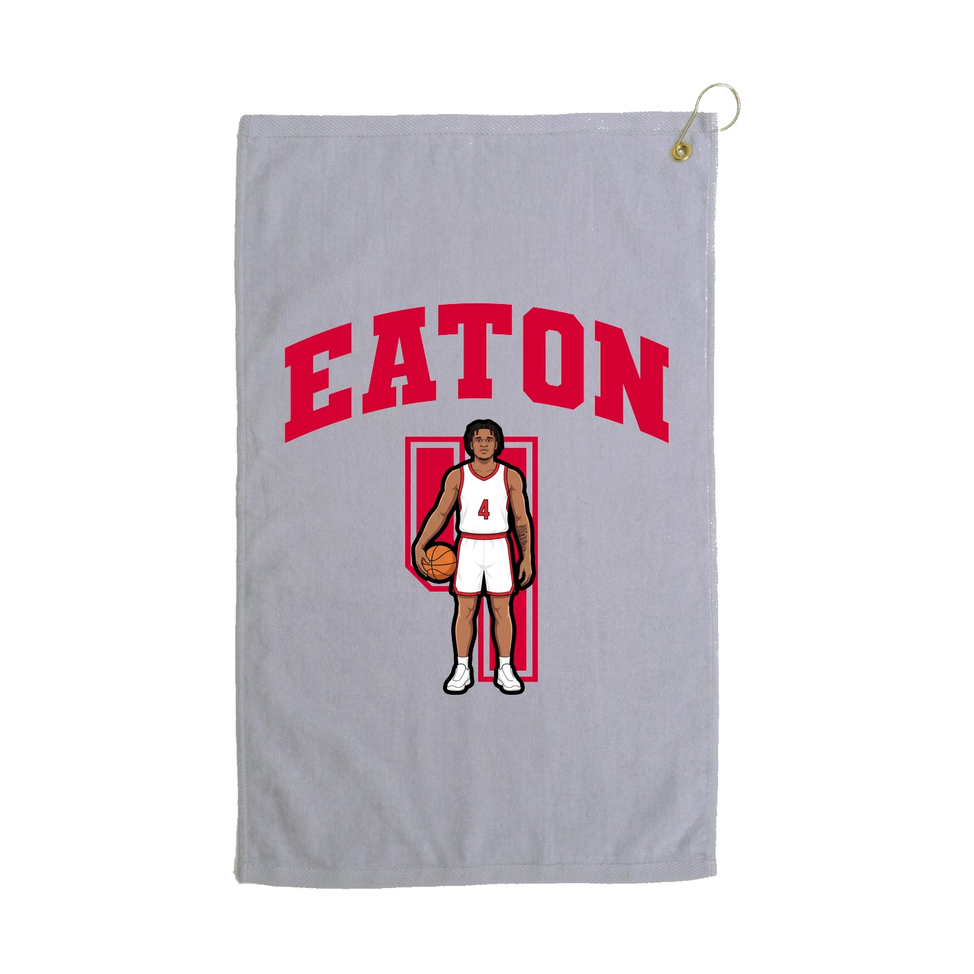 Golf Towel — Number in Grey