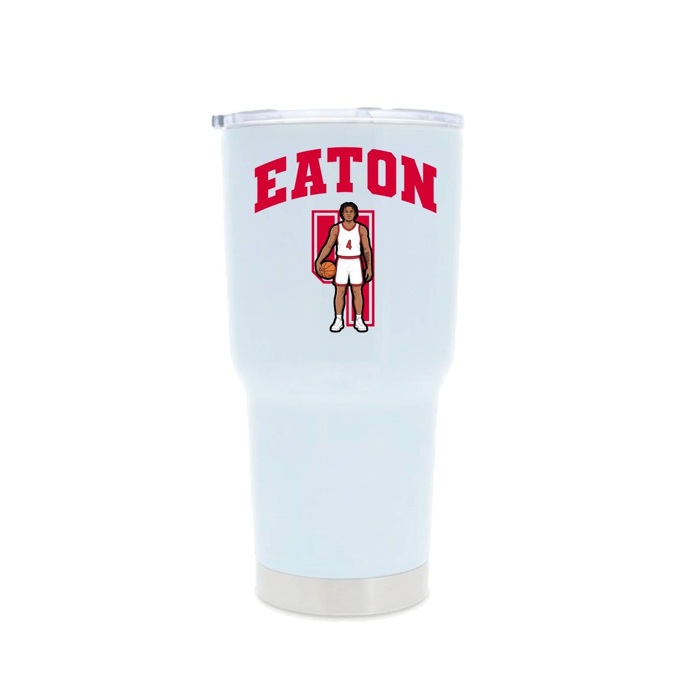 30oz Stainless Steel Tumbler — Number in White