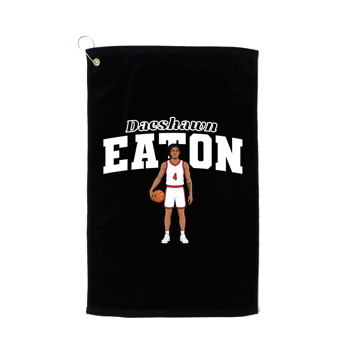 Golf Towel — Name Arch in Black