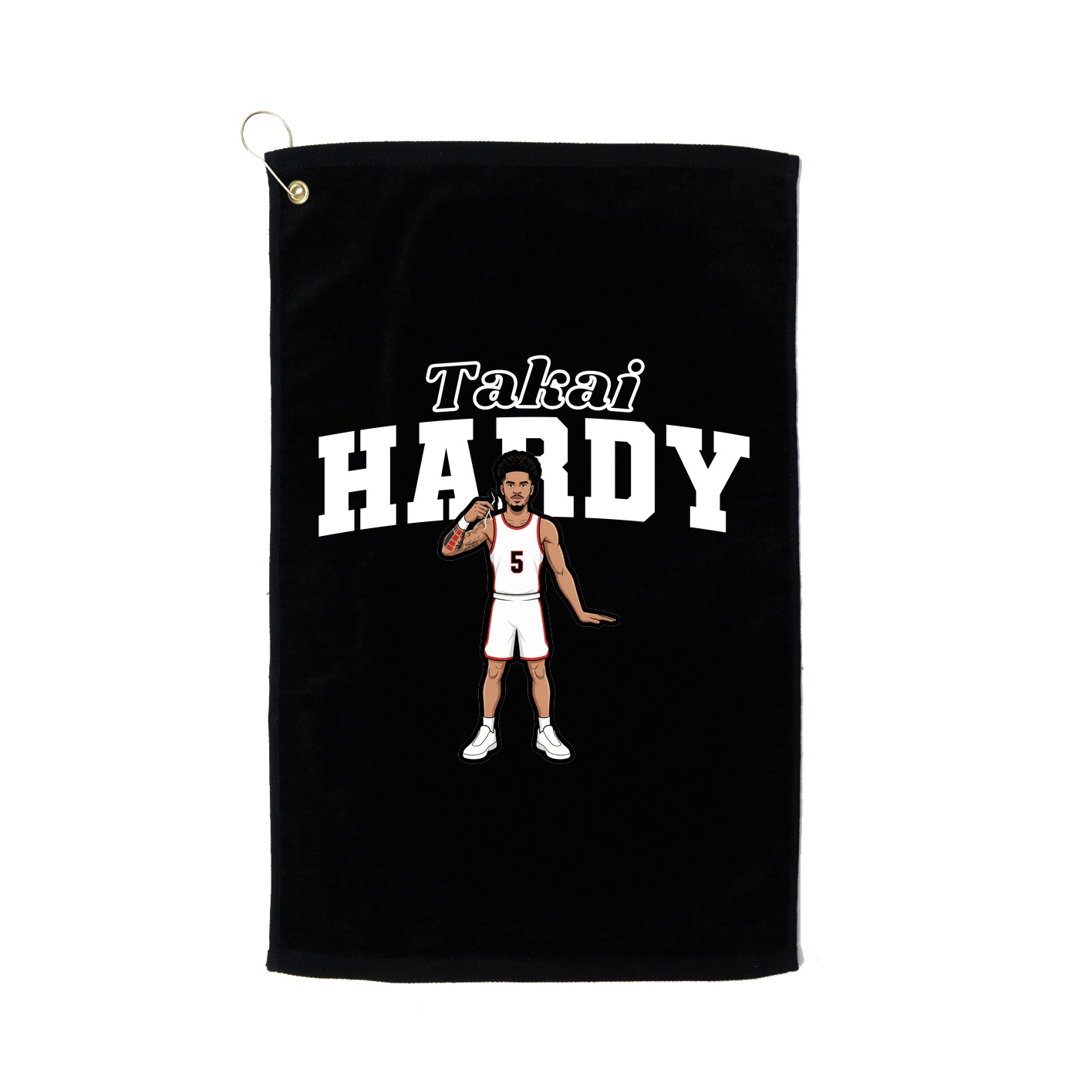 Golf Towel — Name Arch in Black