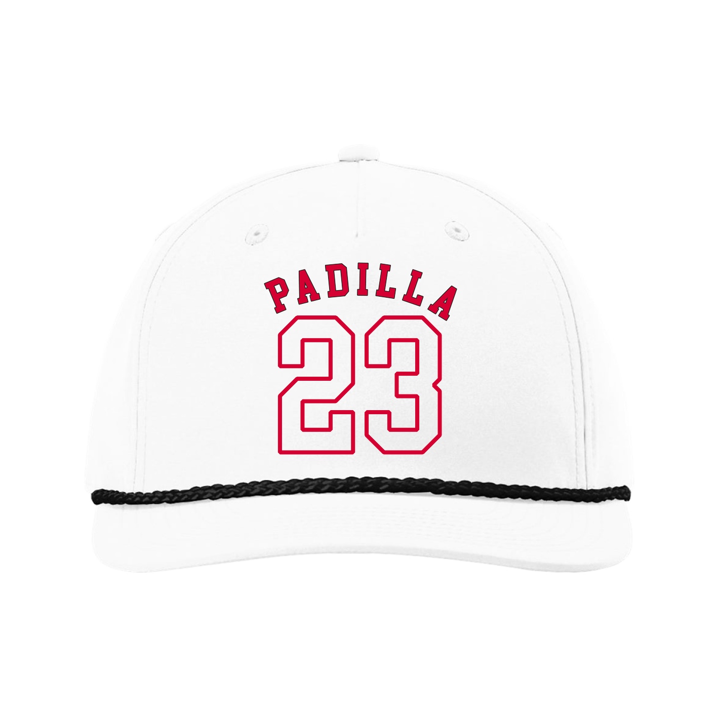 Five-Panel Classic Rope Cap — Shirsey Arch in White