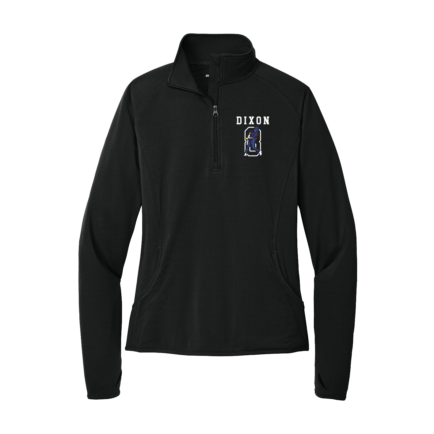 Women's Q-Zip Pullover — Shirsey in Black