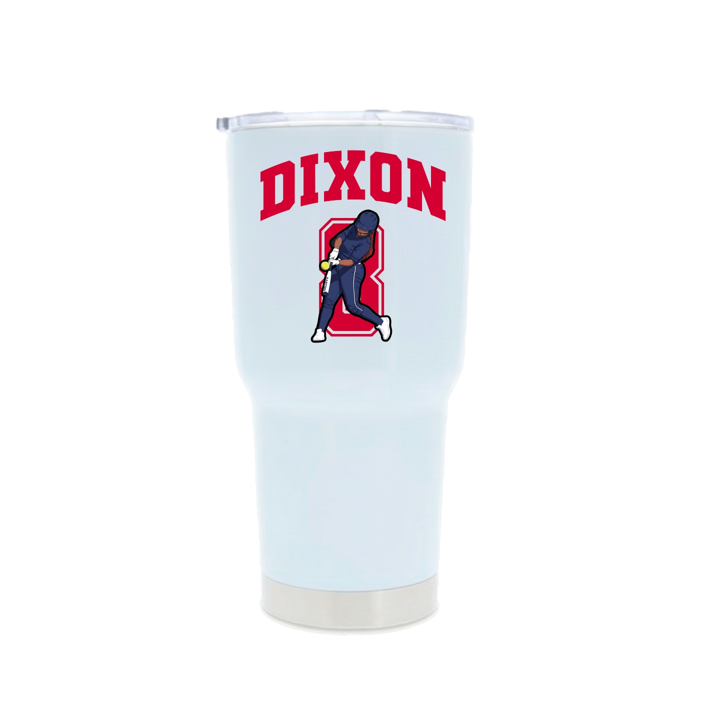 30oz Stainless Steel Tumbler — Number in White