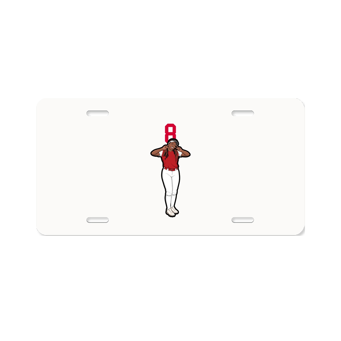 License Plate — Number Top in Classic