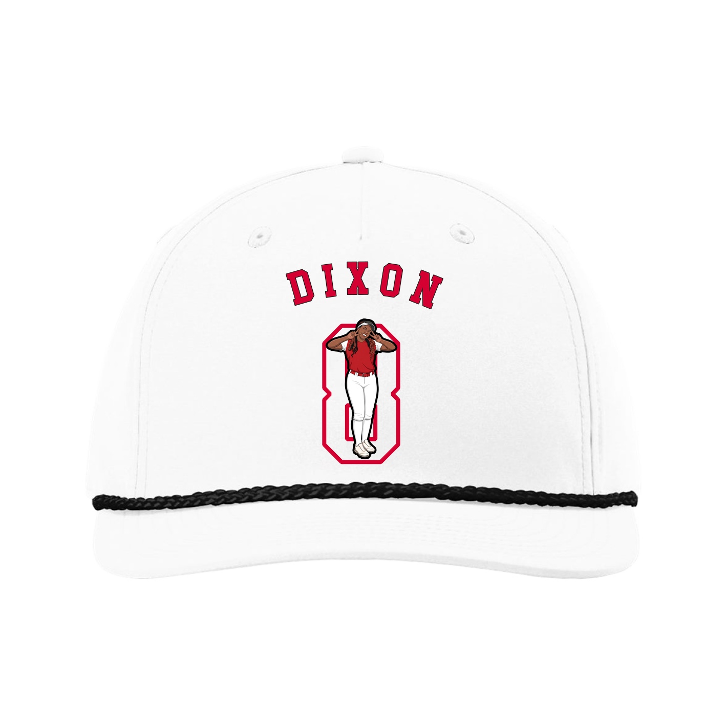 Five-Panel Classic Rope Cap — Shirsey Arch in White