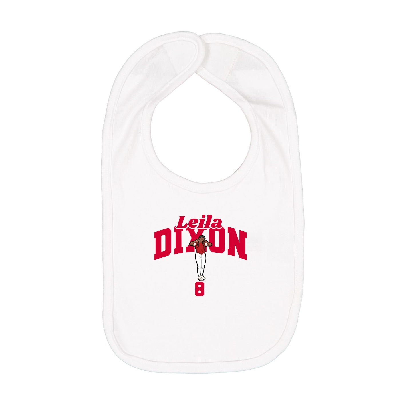 Infant Bib — Signature Arch in White