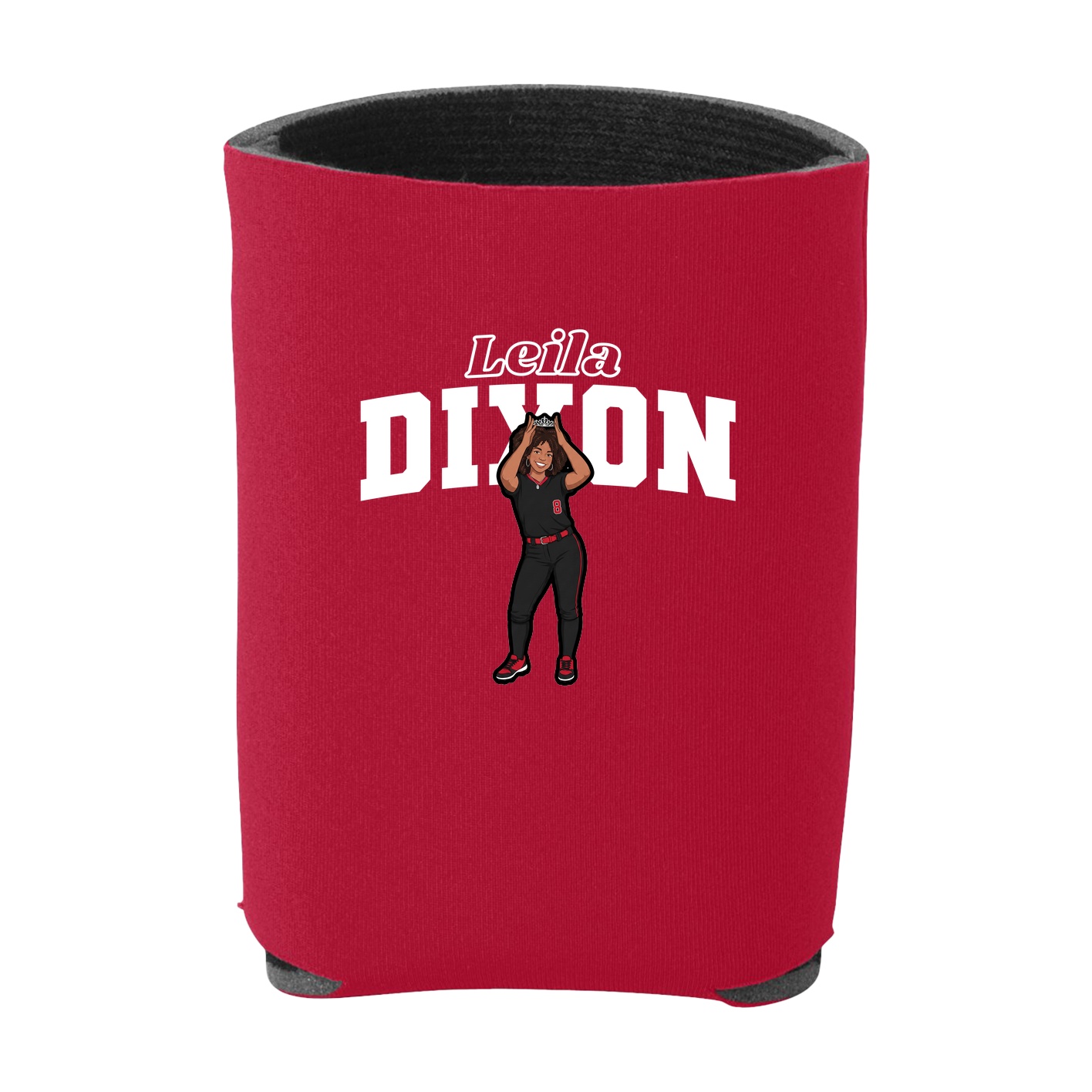 Can Holder — Name Arch in Red