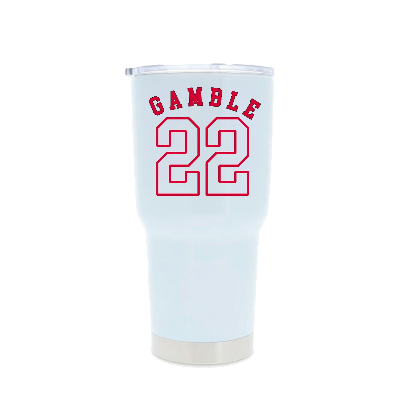 30oz Stainless Steel Tumbler — Shirsey Arch in White