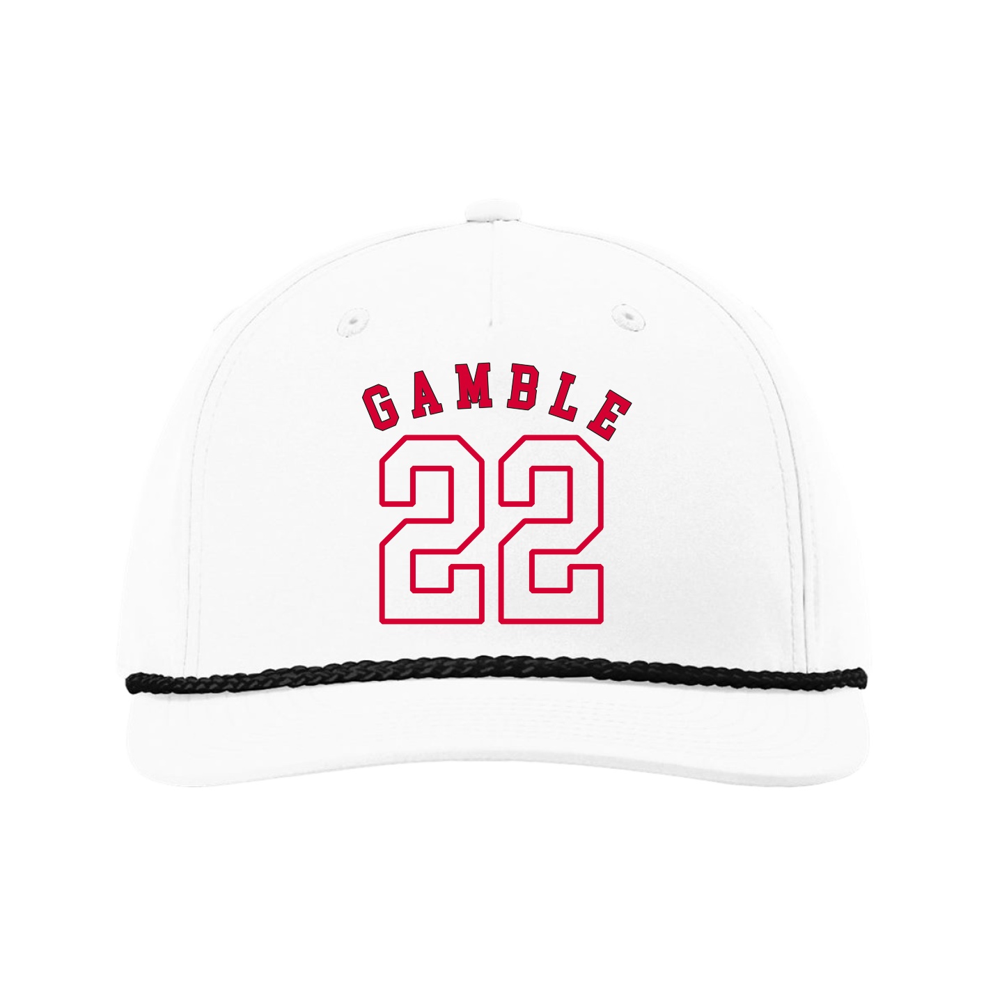 Five-Panel Classic Rope Cap — Shirsey Arch in White