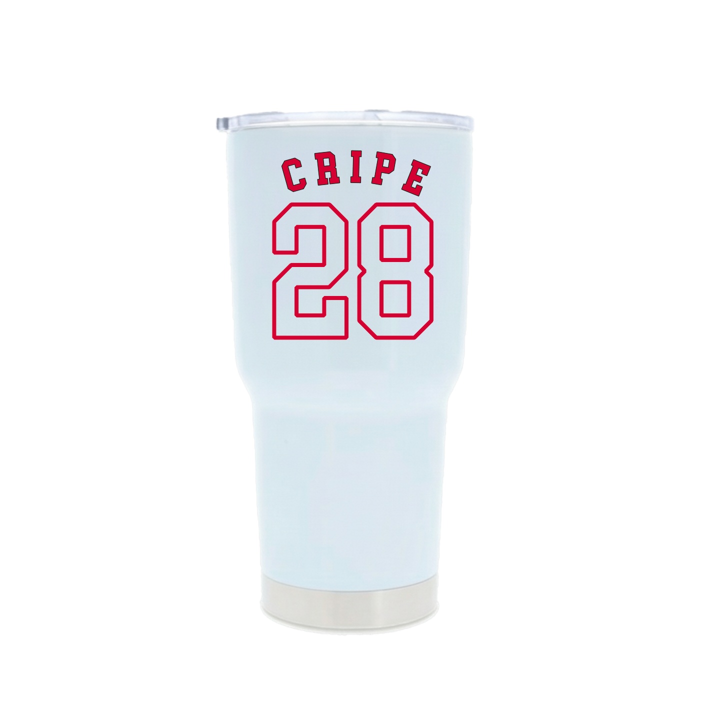 30oz Stainless Steel Tumbler — Shirsey Arch in White