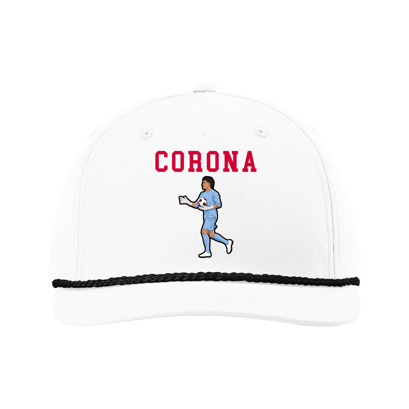 Five-Panel Classic Rope Cap — Shirsey in White