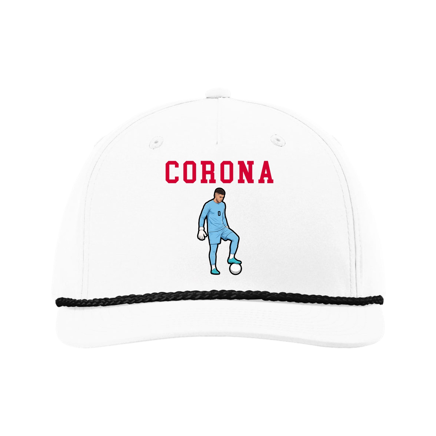 Five-Panel Classic Rope Cap — Shirsey in White
