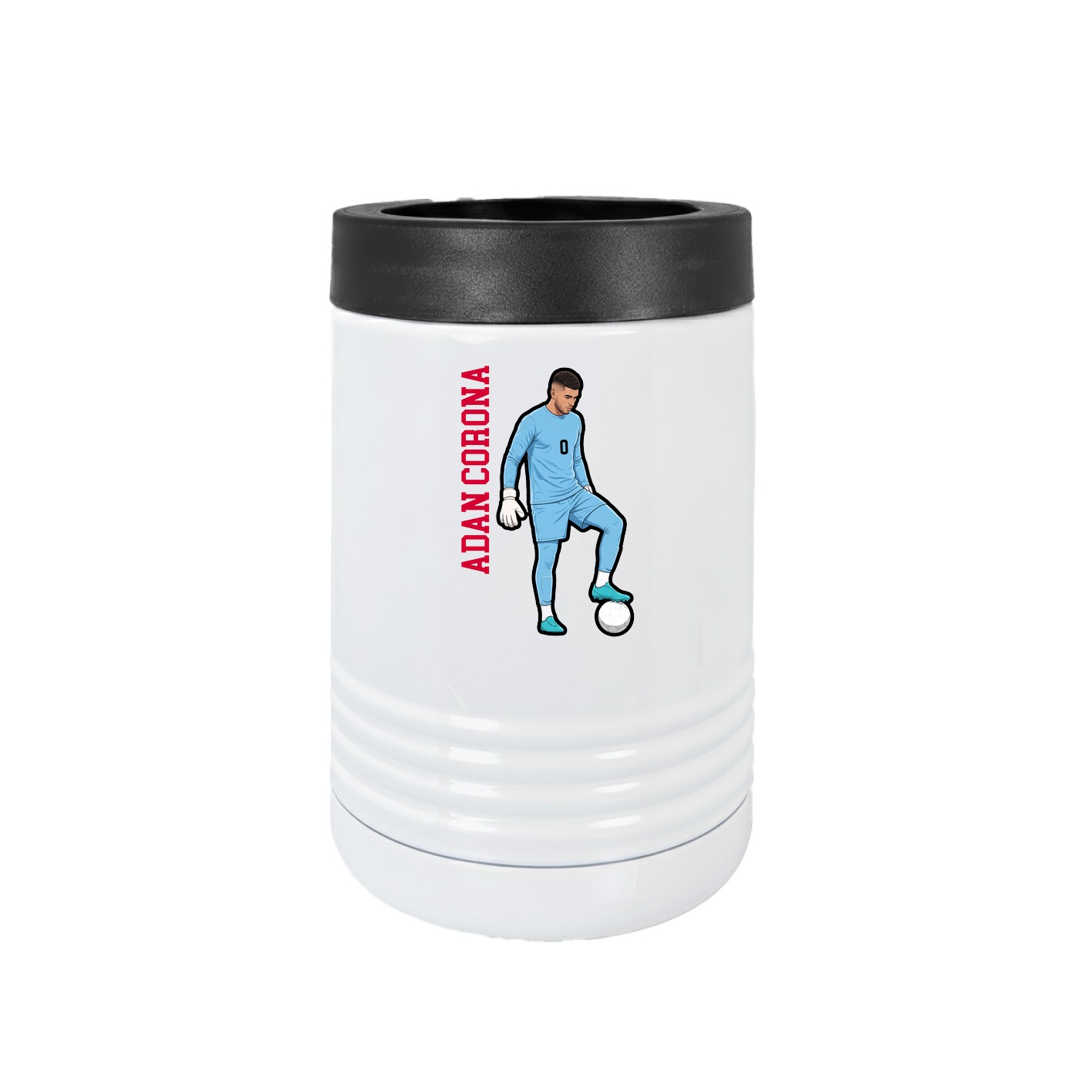 Beverage Holder — Name Vertical in White