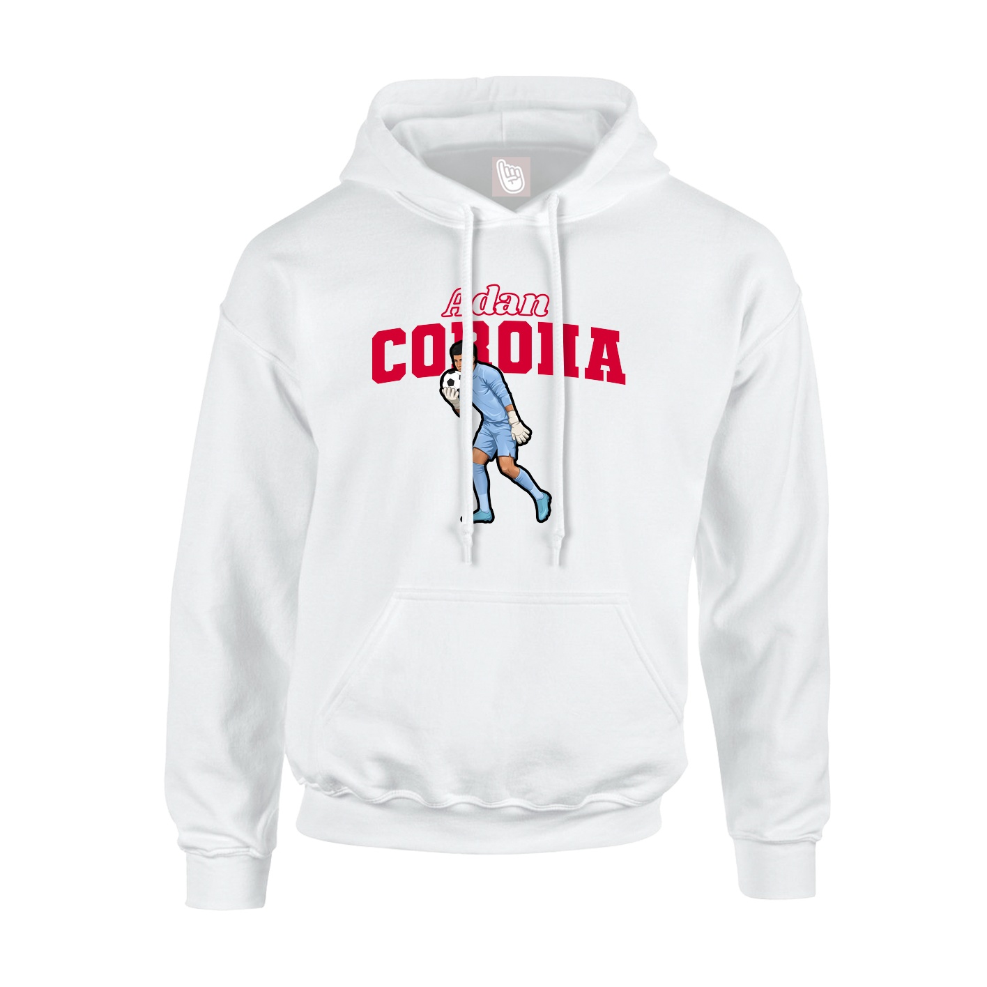 Hoodie — Name Arch in White