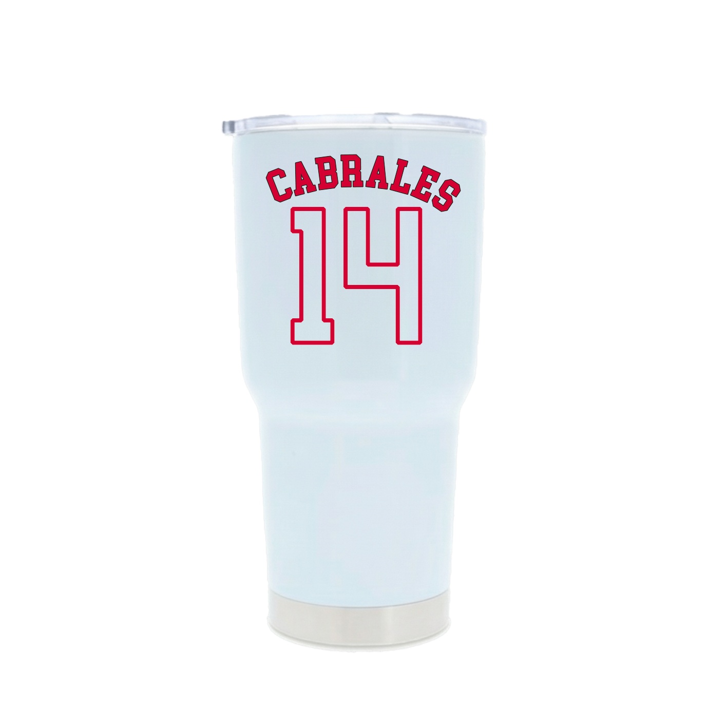 30oz Stainless Steel Tumbler — Shirsey Arch in White