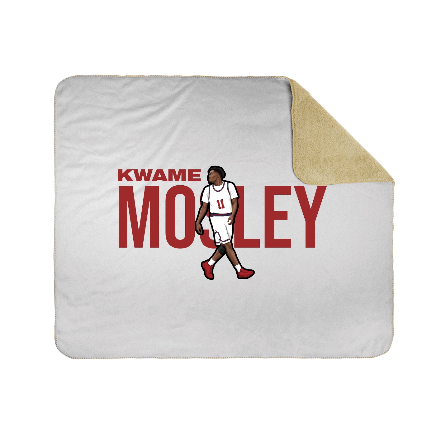 Throw Blanket — Player Name in White