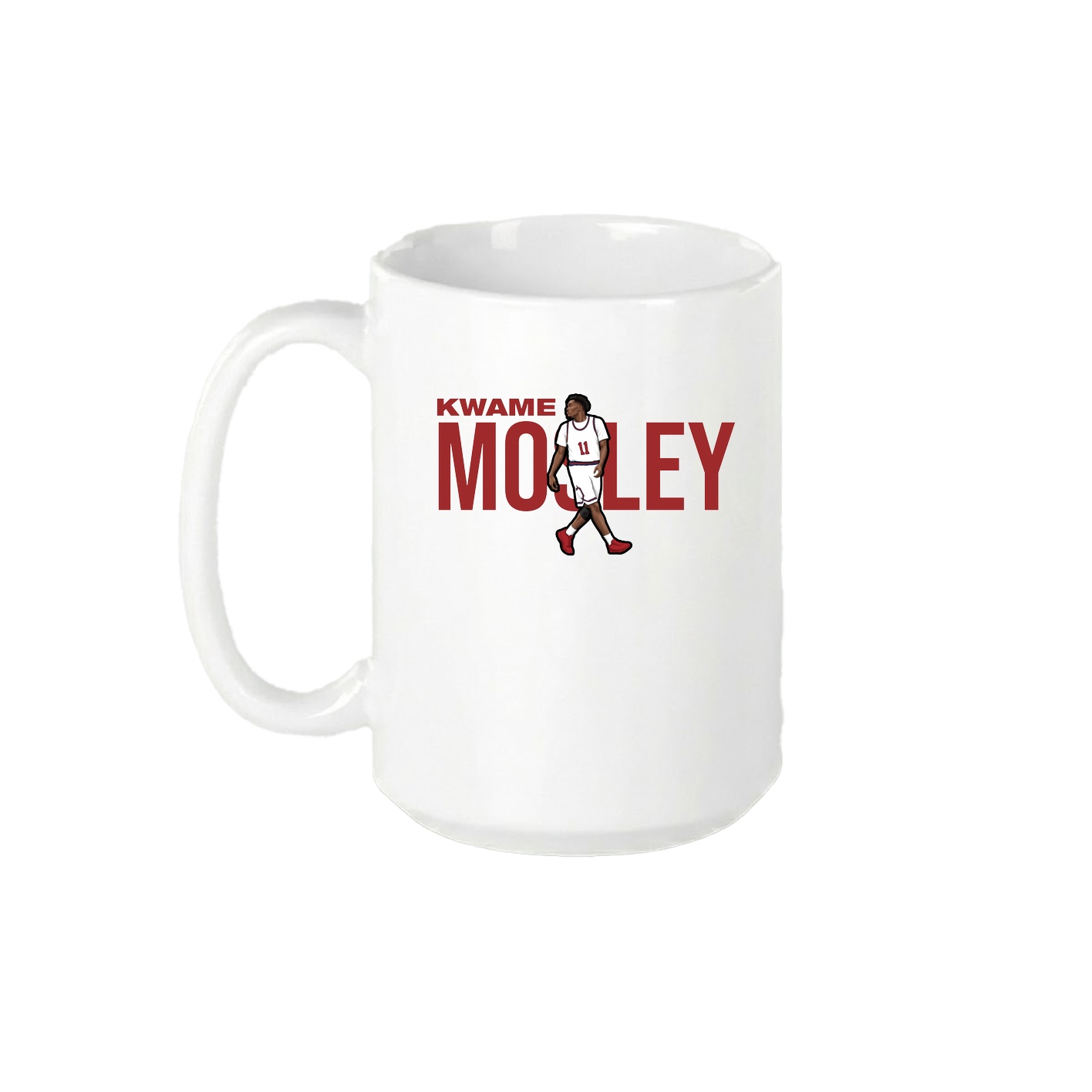 15oz Coffee Mug — Player Name in White