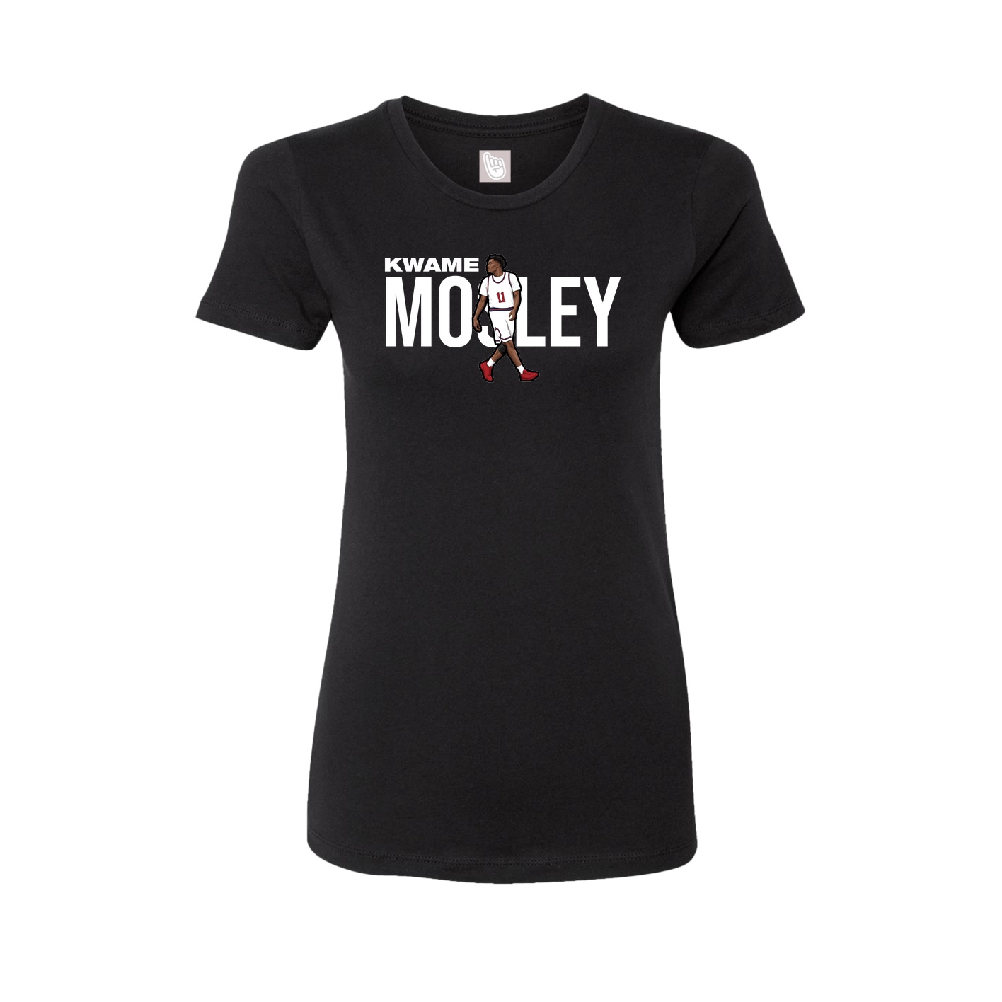 Fitted Women's Tee — Player Name in Black