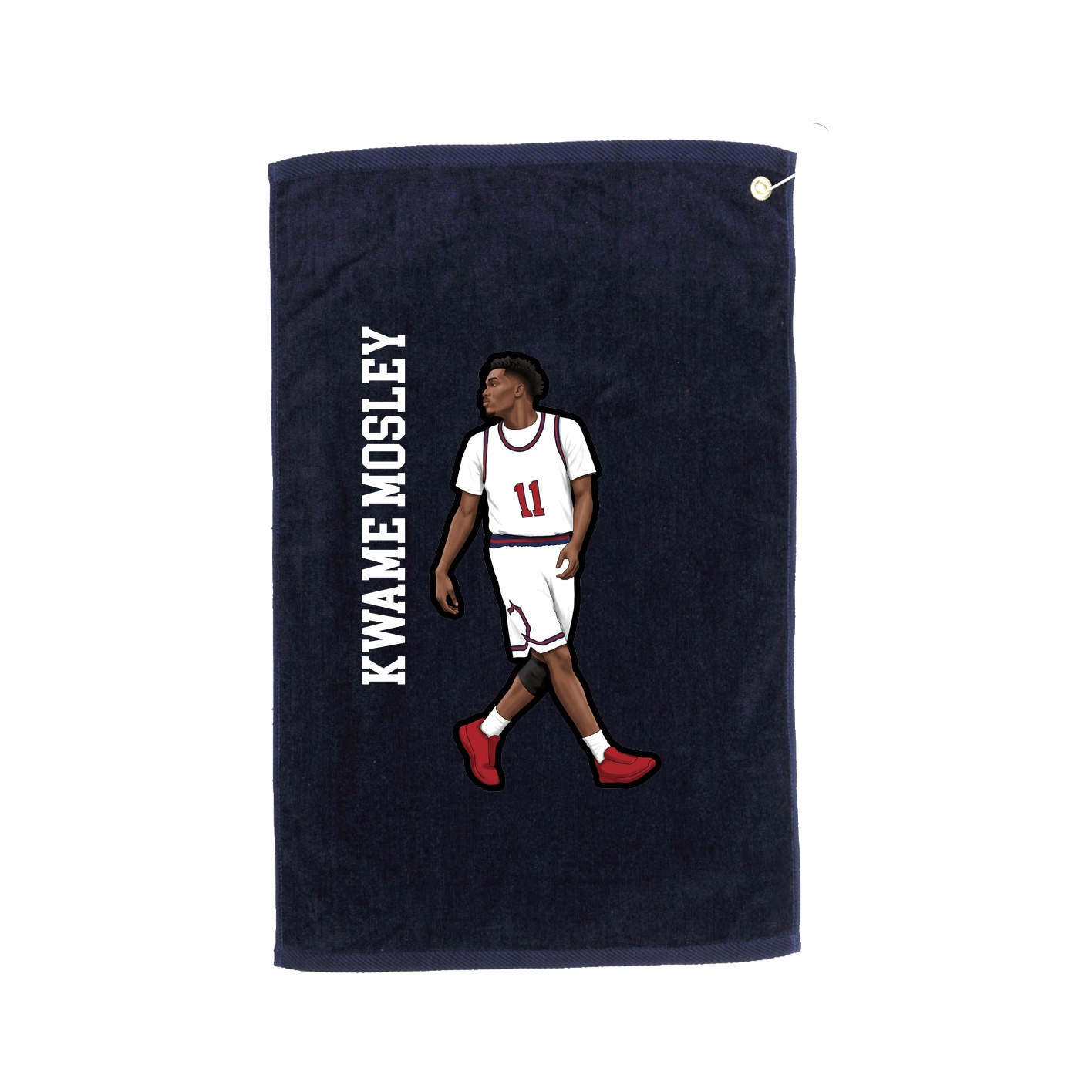Golf Towel — Name Vertical in Navy