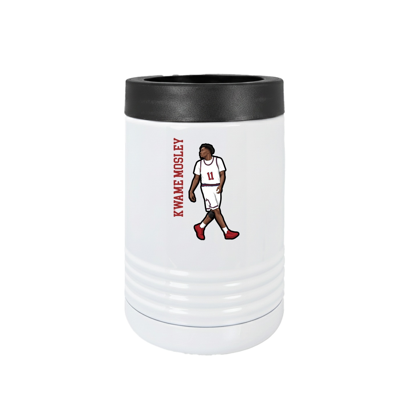 Beverage Holder — Name Vertical in White