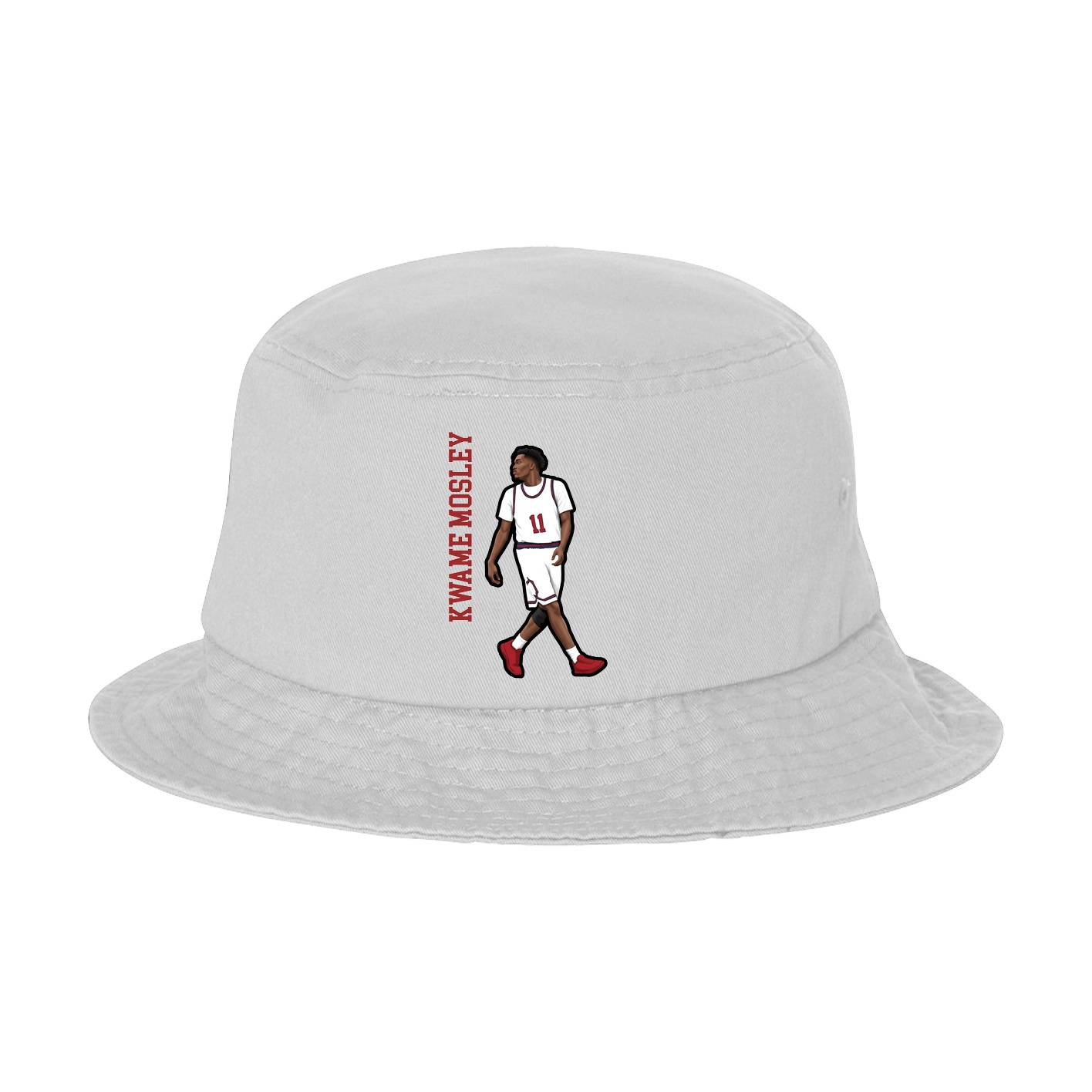 Bucket Cap — Name Vertical in White