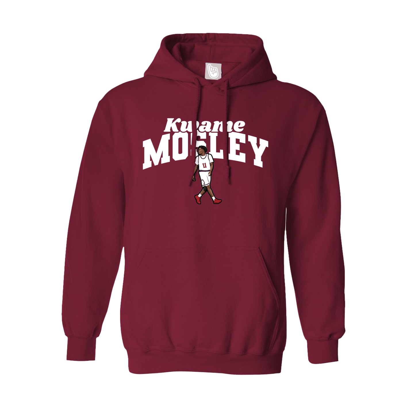 Hoodie — Signature Arch in Cardinal