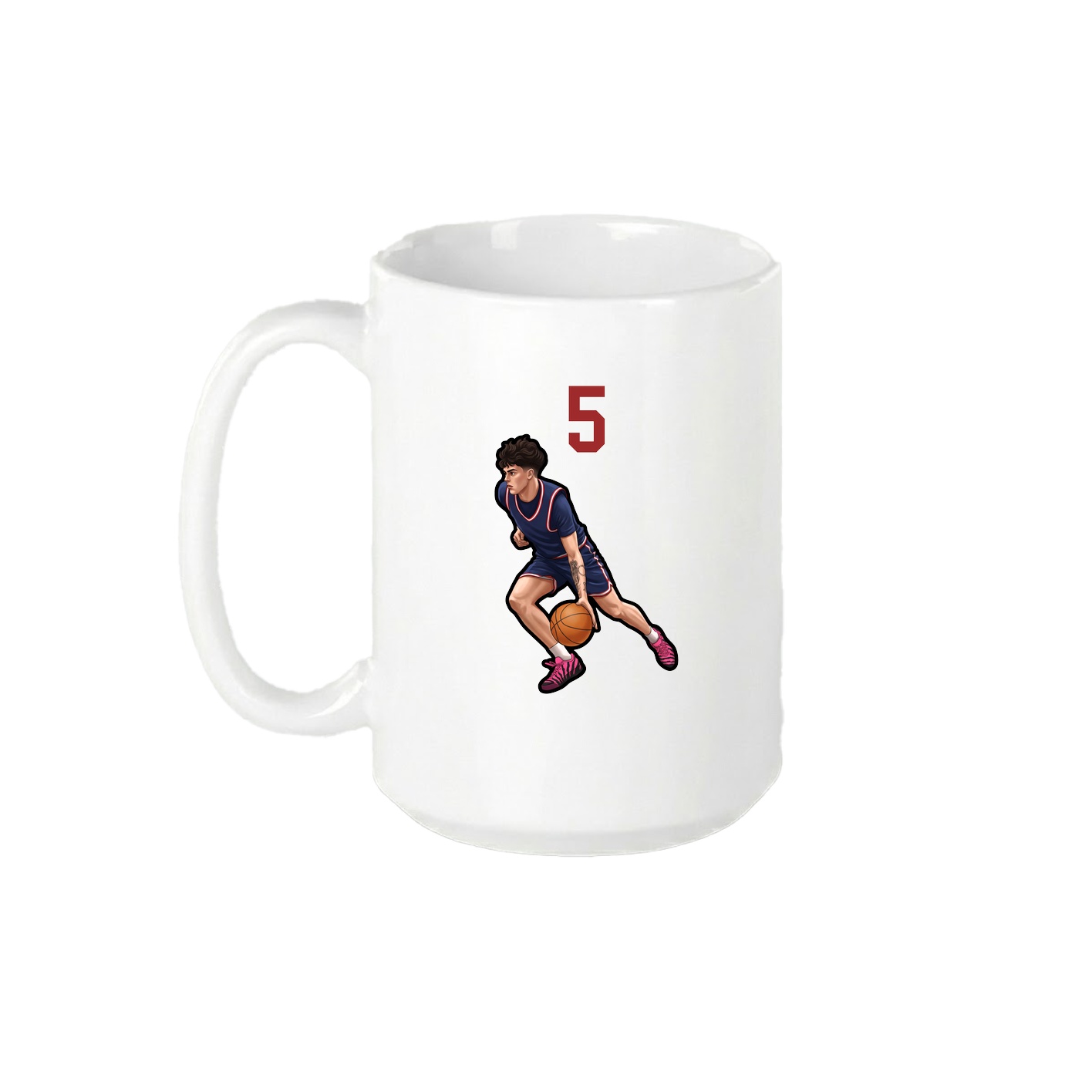 15oz Coffee Mug — Number Top in White