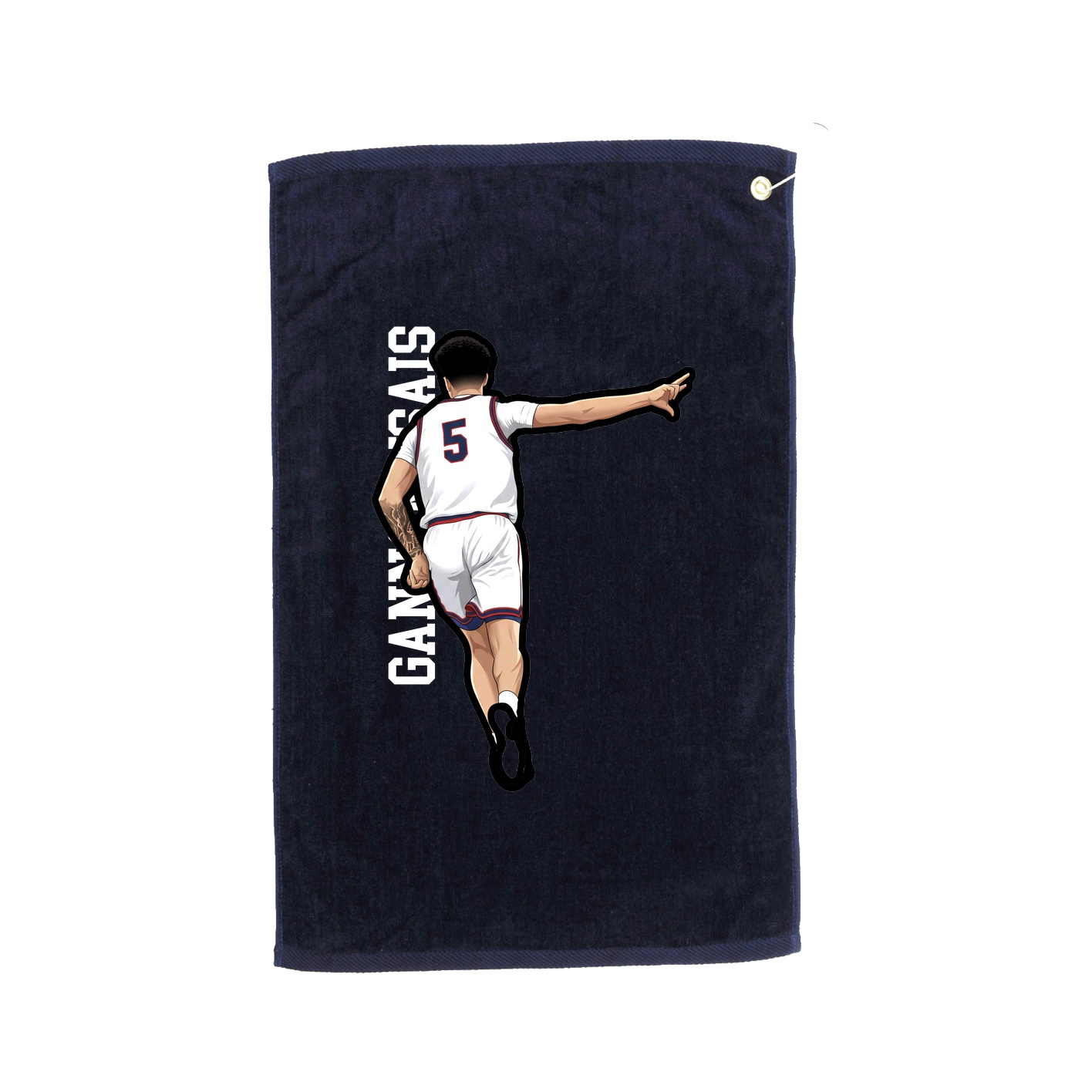 Golf Towel — Name Vertical in Navy