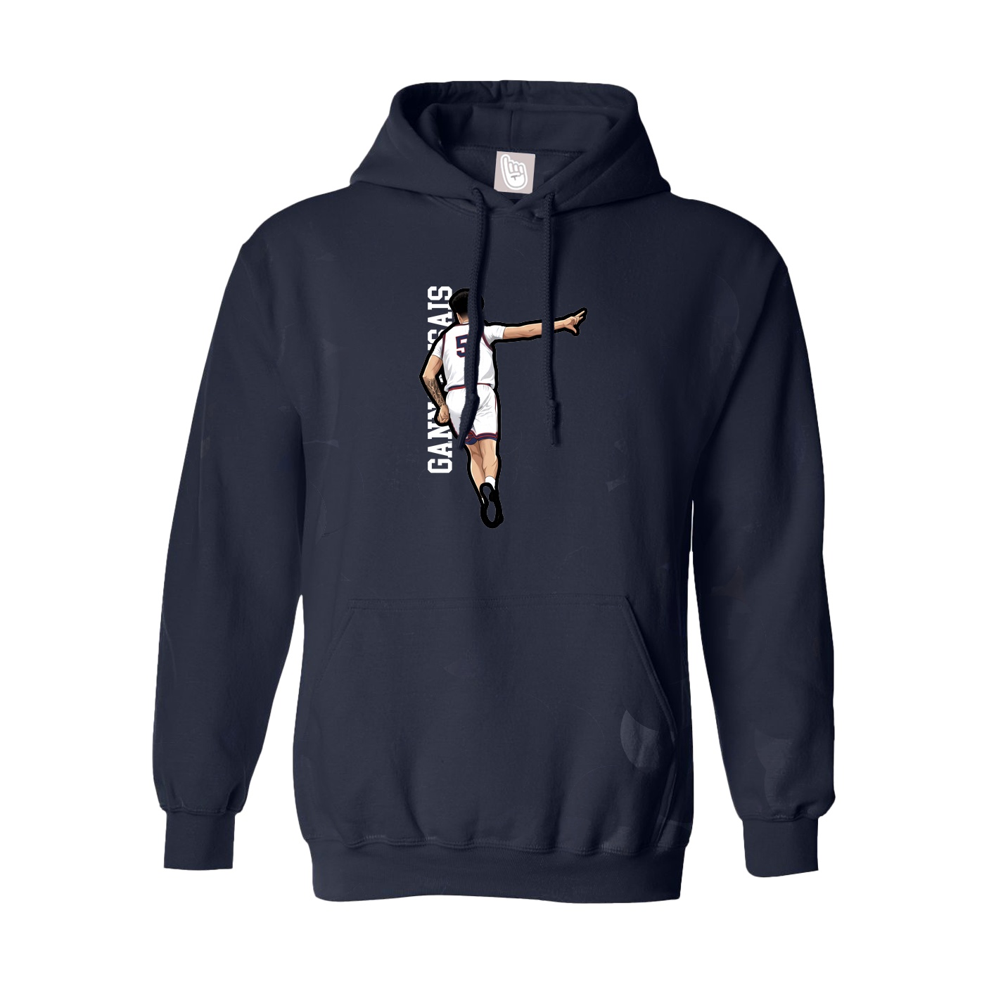 Youth Hoodie — Name Vertical in Navy
