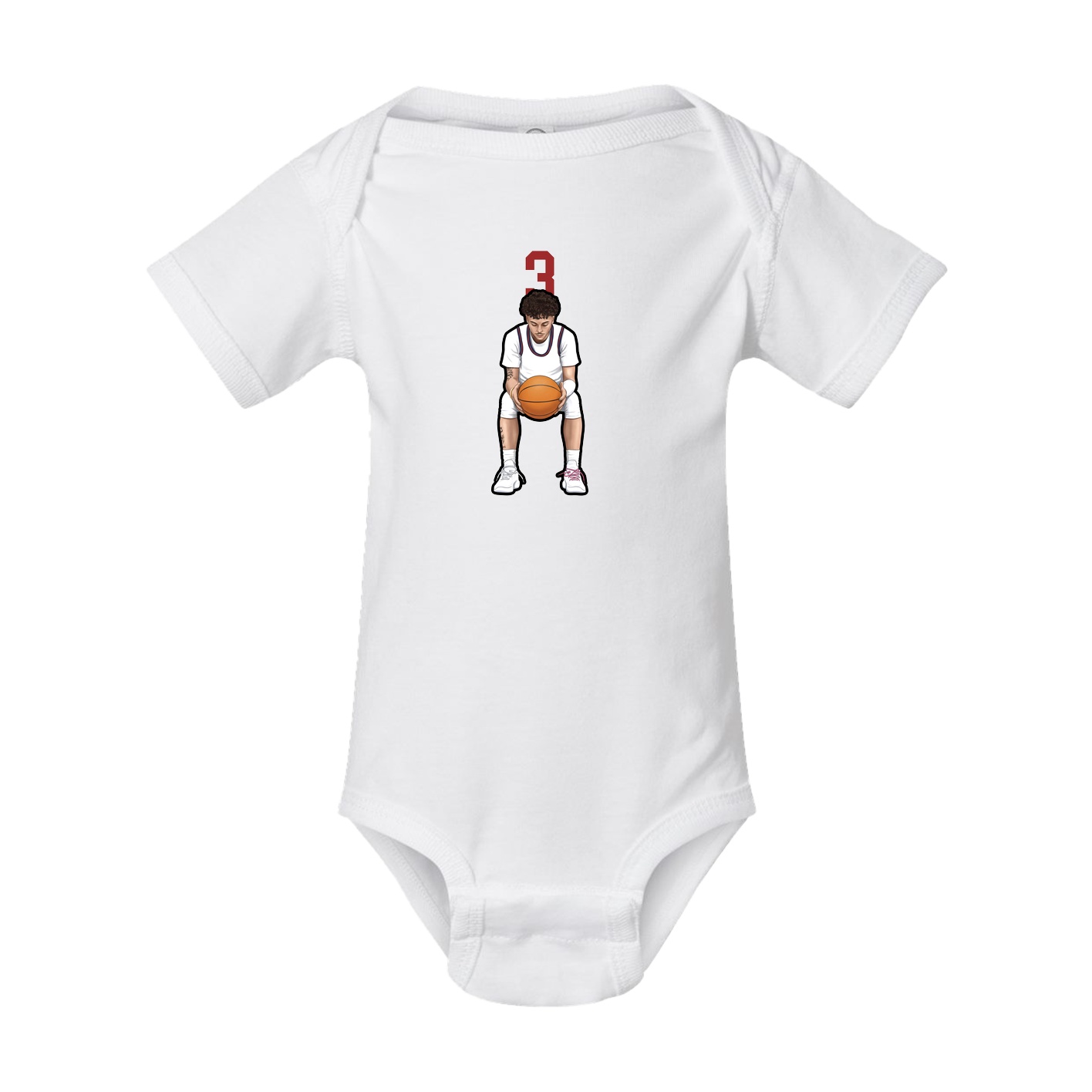 Baby Onesie — Number Top in White