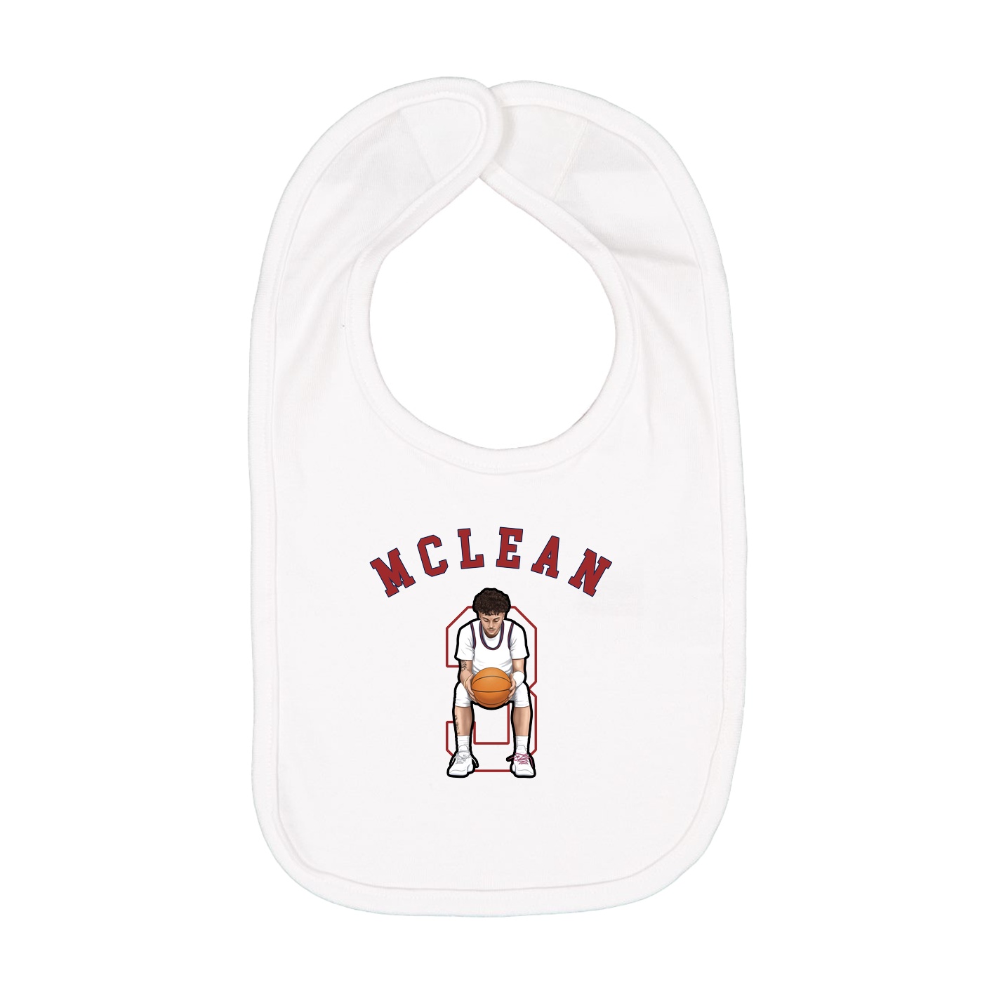 Infant Bib — Shirsey Arch in White
