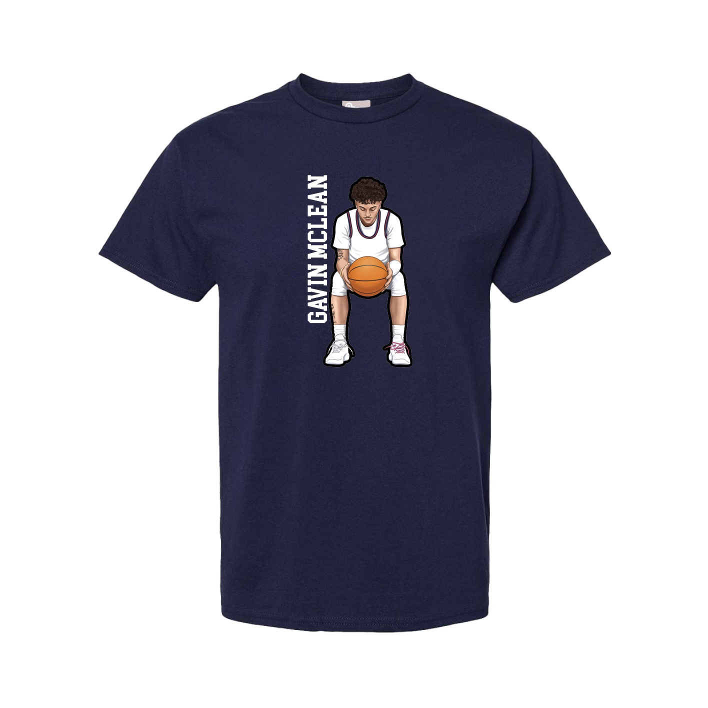 Tee — Name Vertical in Navy