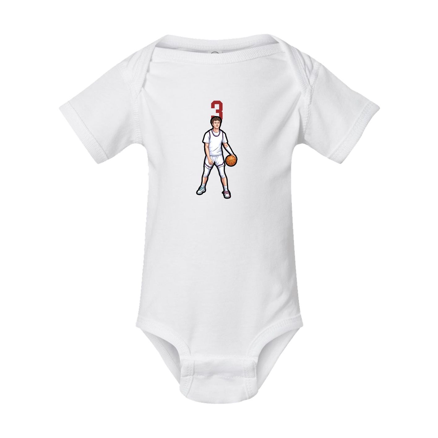 Baby Onesie — Number Top in White