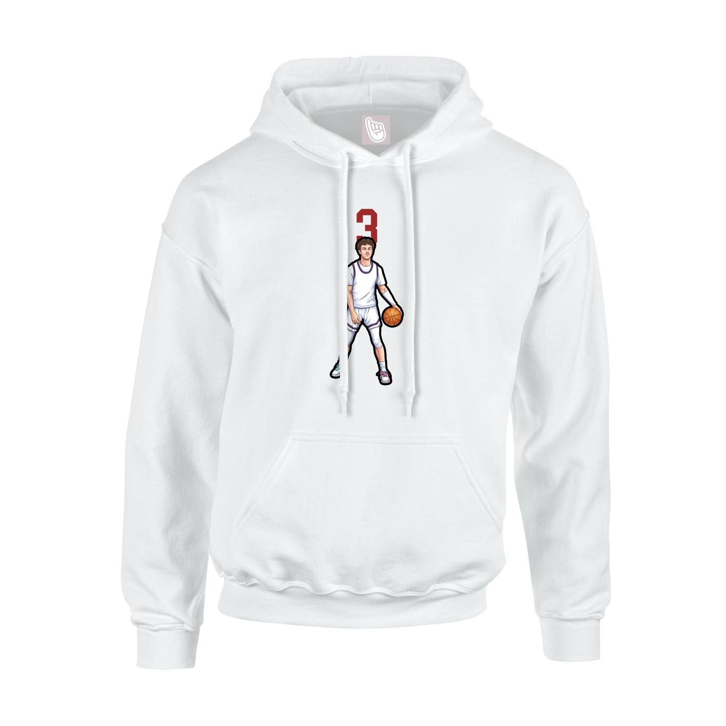 Hoodie — Number Top in White