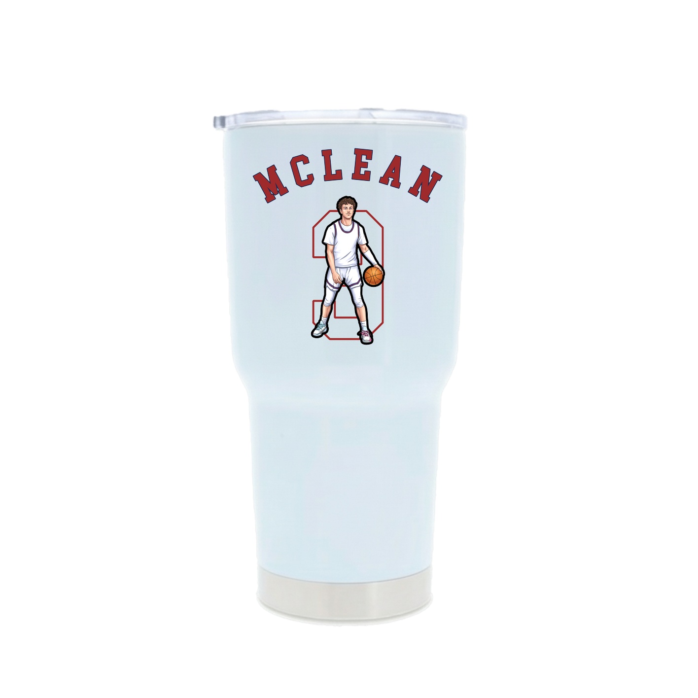 30oz Stainless Steel Tumbler — Shirsey Arch in White