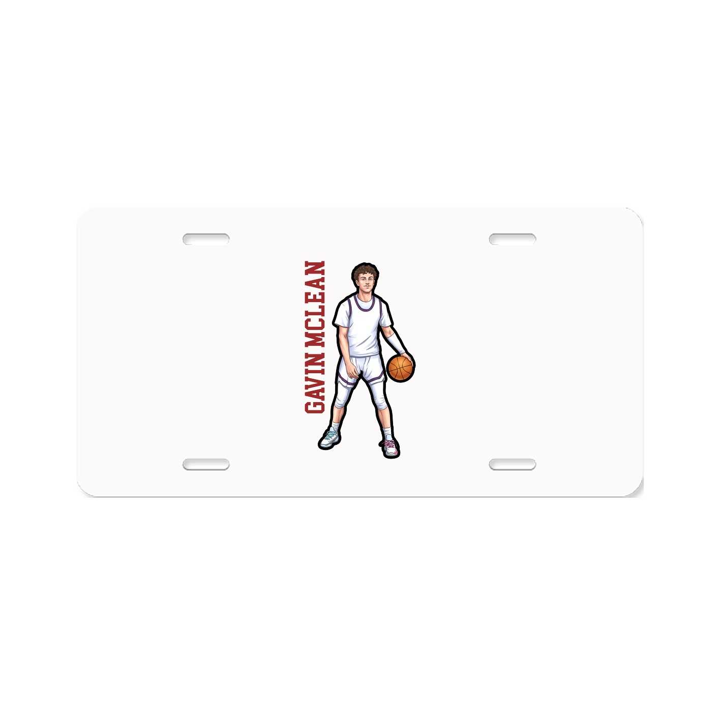 License Plate — Name Vertical in Classic