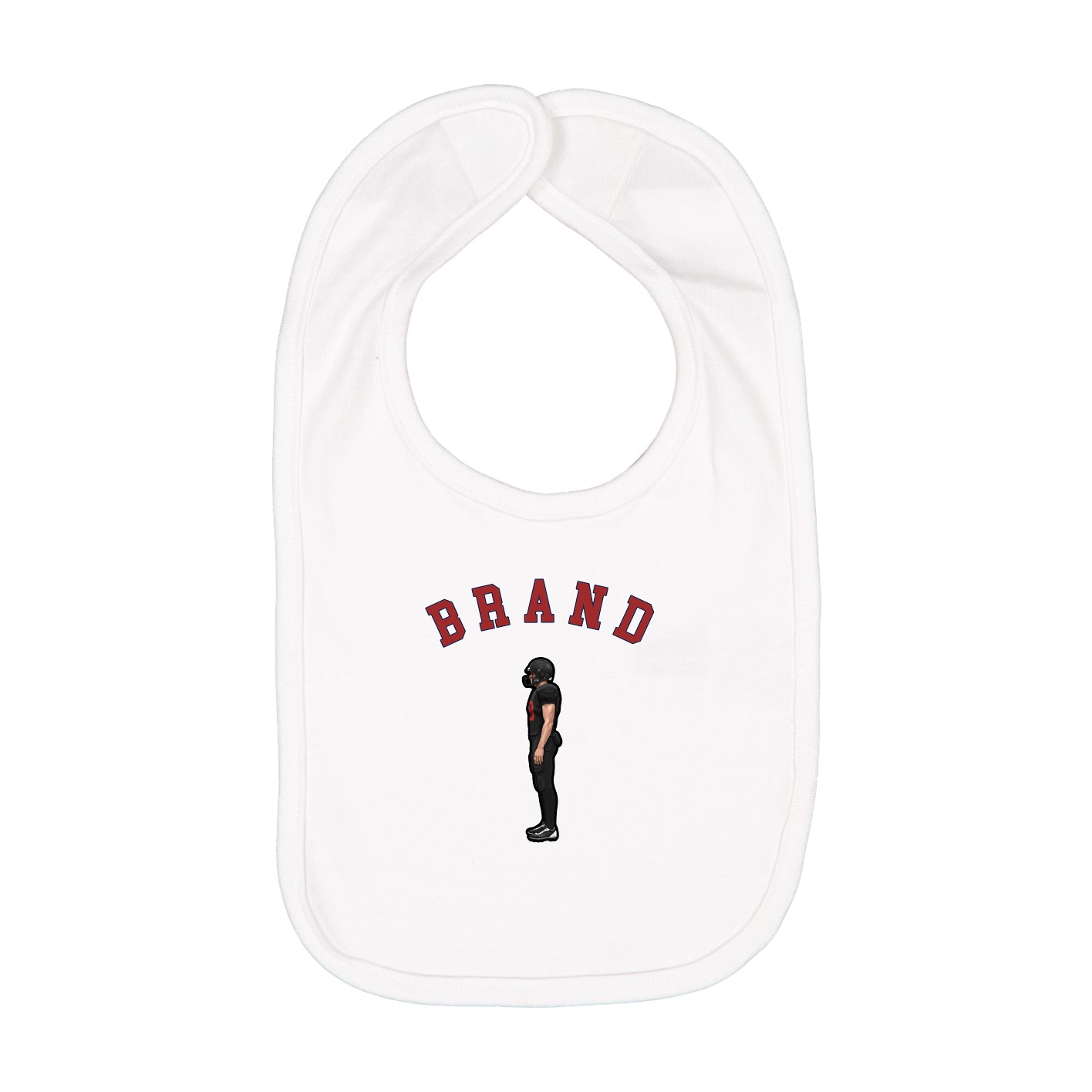 Infant Bib — Shirsey Arch in White