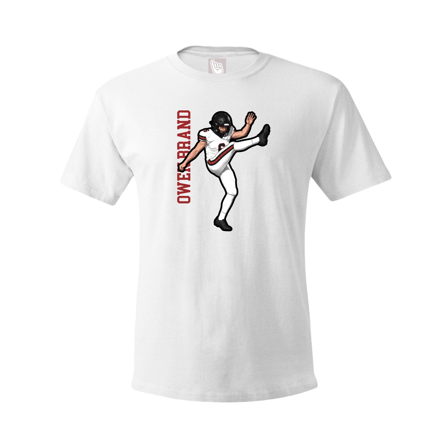 Tee — Name Vertical in White