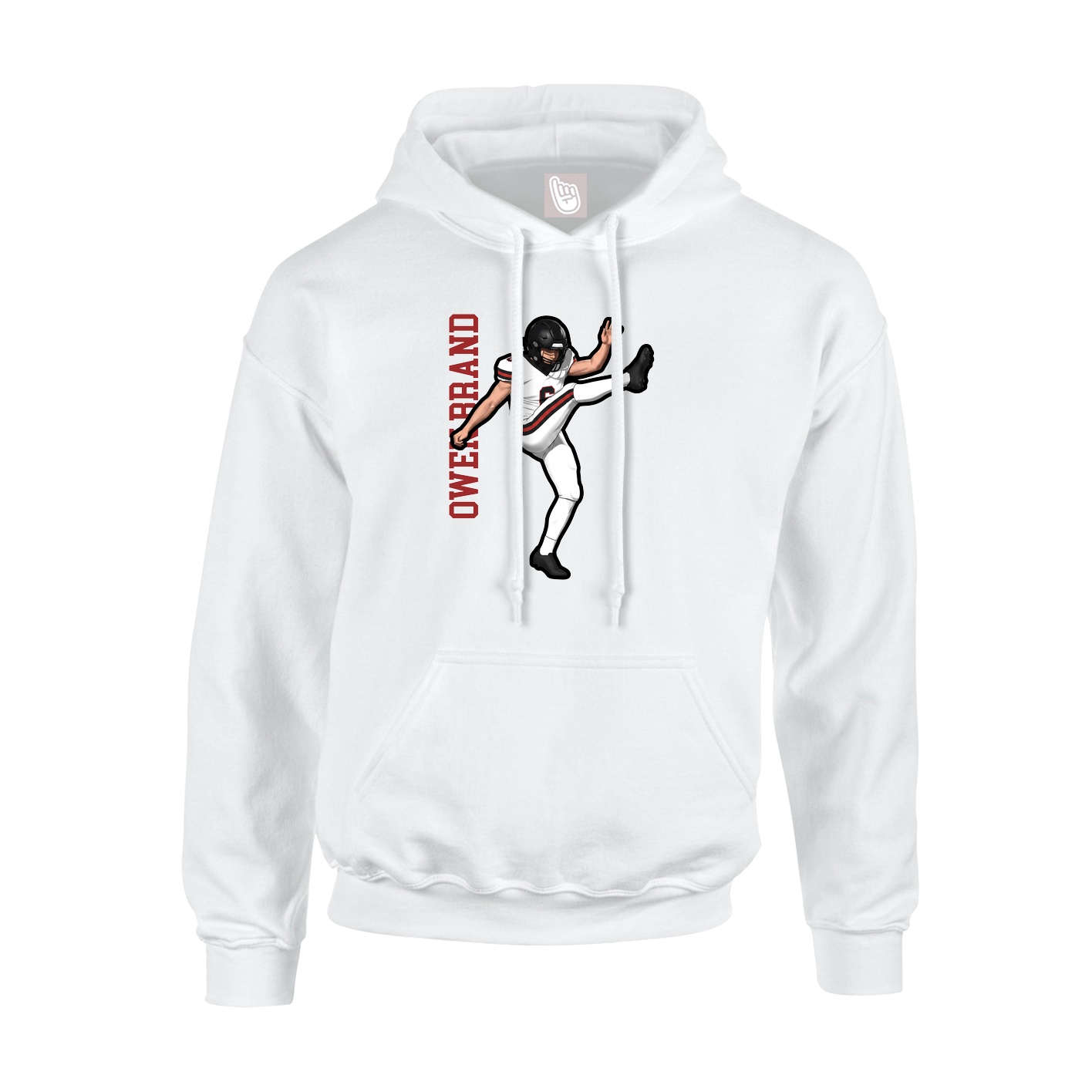 Hoodie — Name Vertical in White