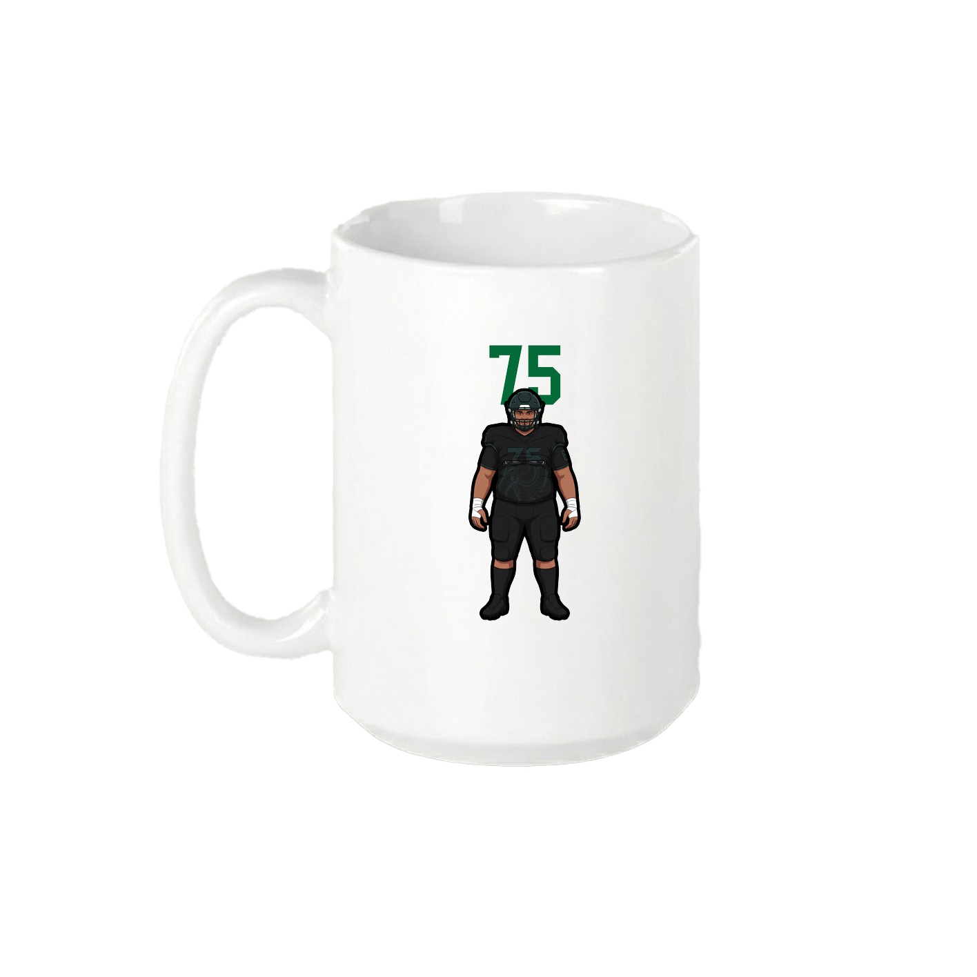 15oz Coffee Mug — Number Top in White