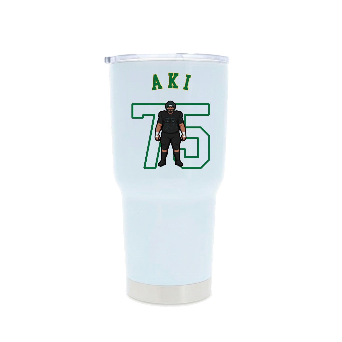 30oz Stainless Steel Tumbler — Shirsey Arch in White