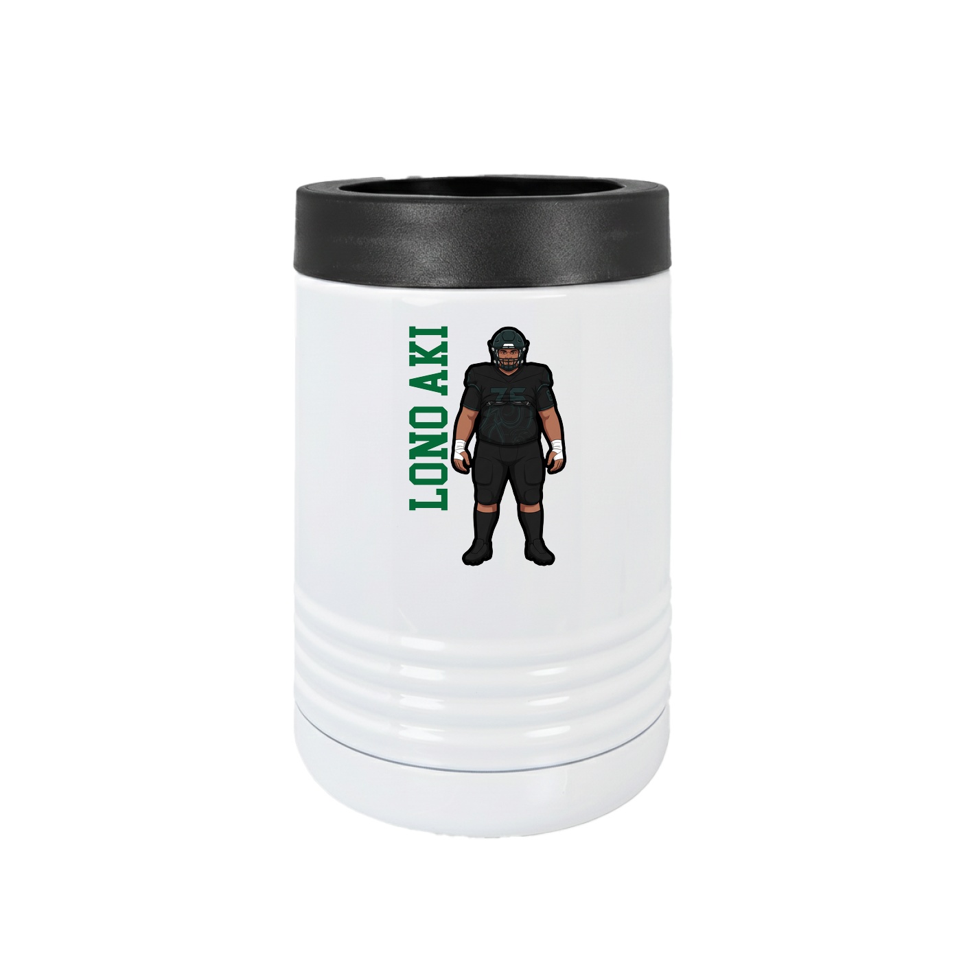 Beverage Holder — Name Vertical in White