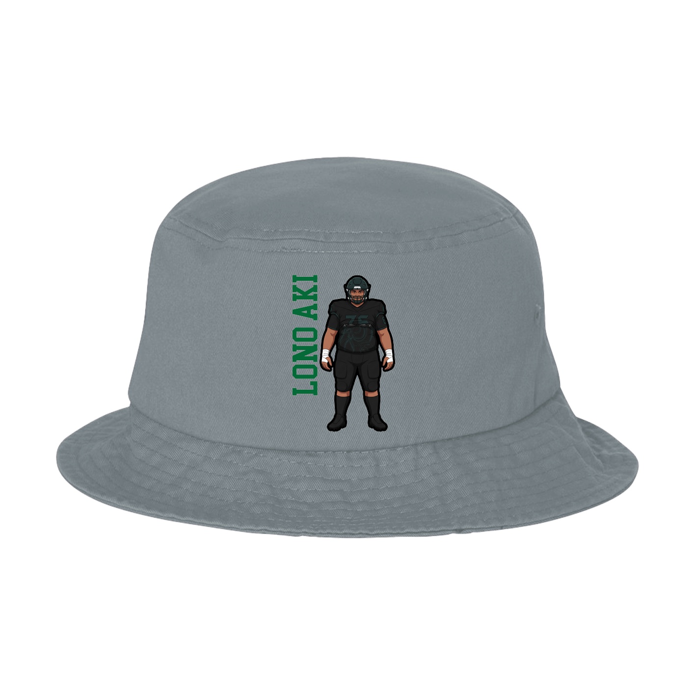Bucket Cap — Name Vertical in Grey