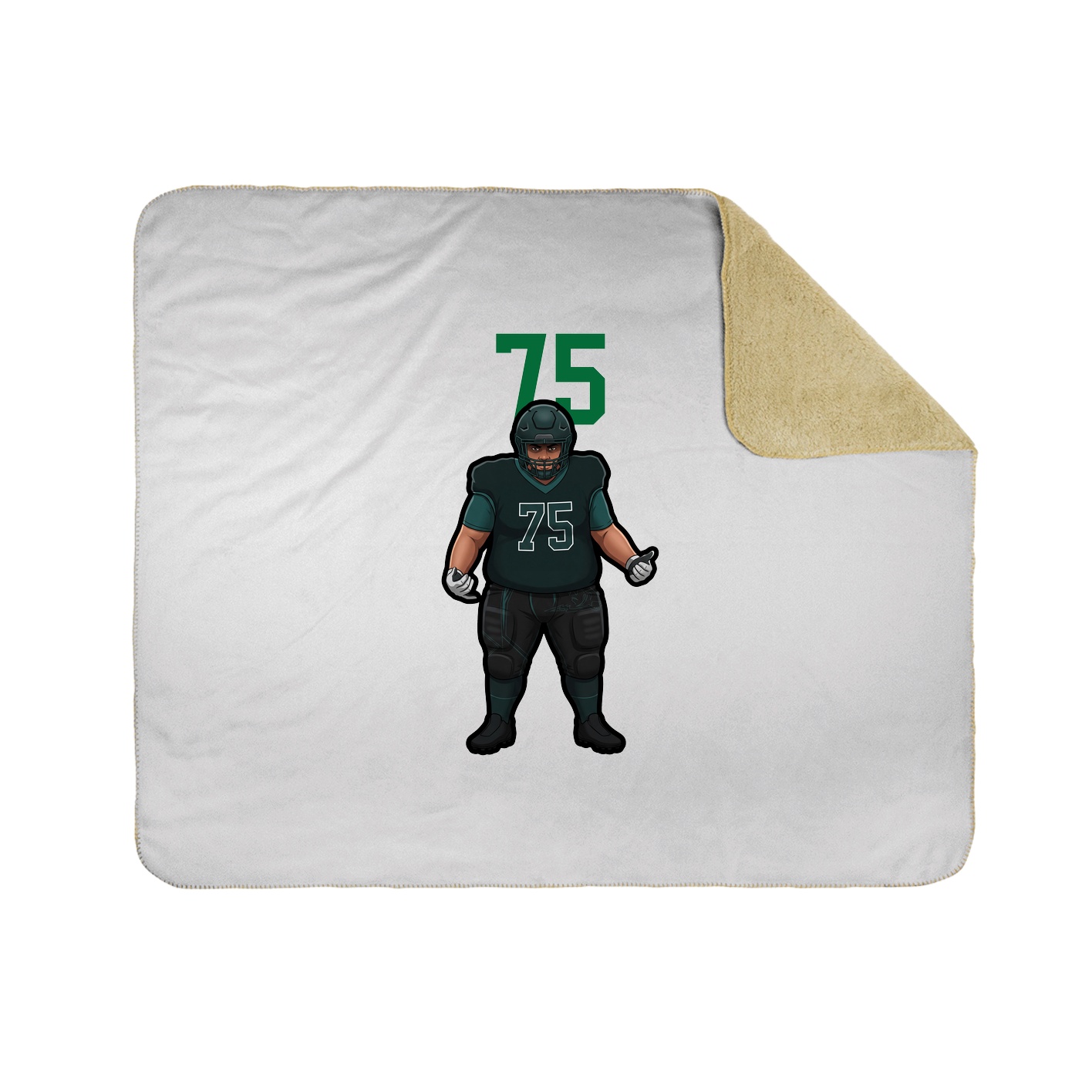 Throw Blanket — Number Top in White