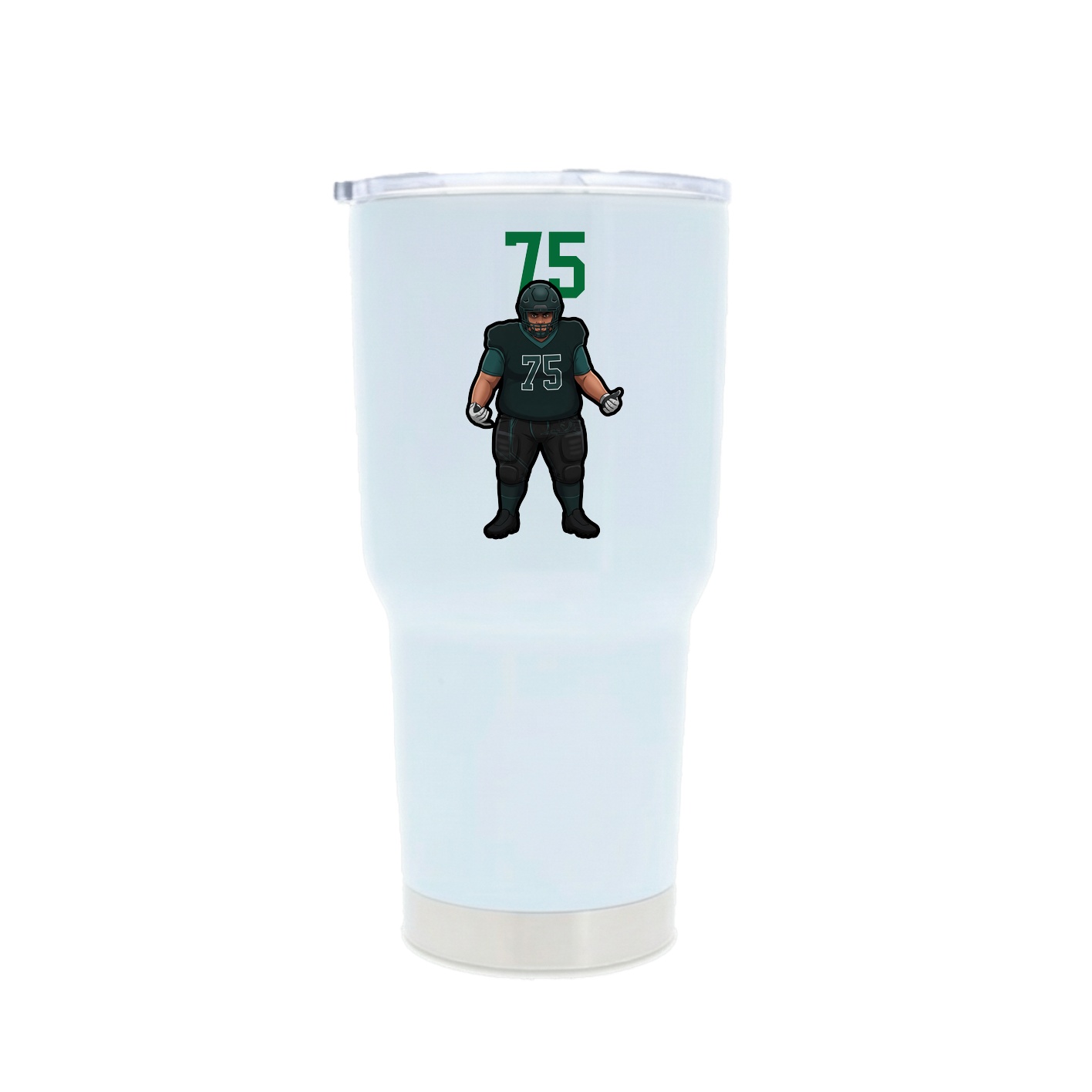 30oz Stainless Steel Tumbler — Number Top in White