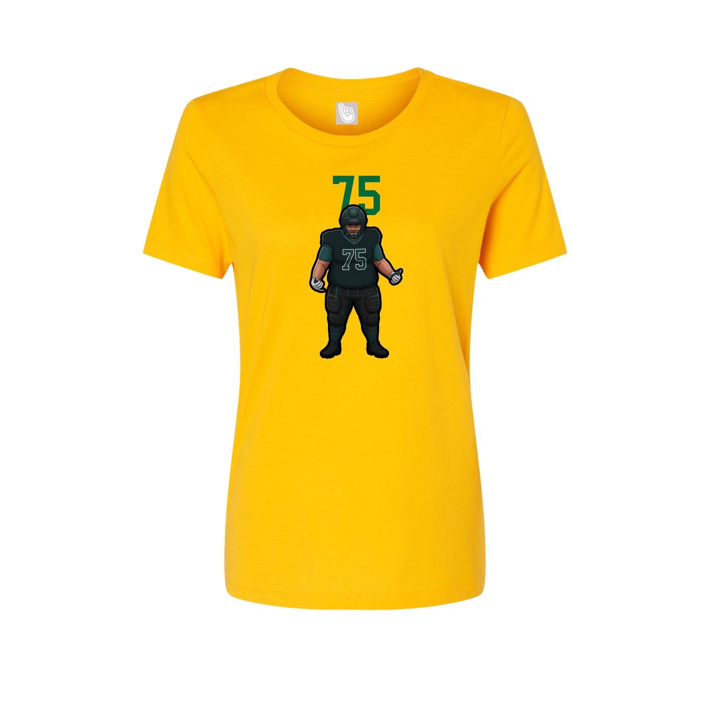 Womens Tee — Number Top in Gold